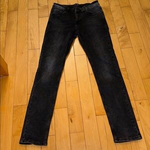 🎄ARMANI JEANS | Black Tapered Fit Denim Jeans